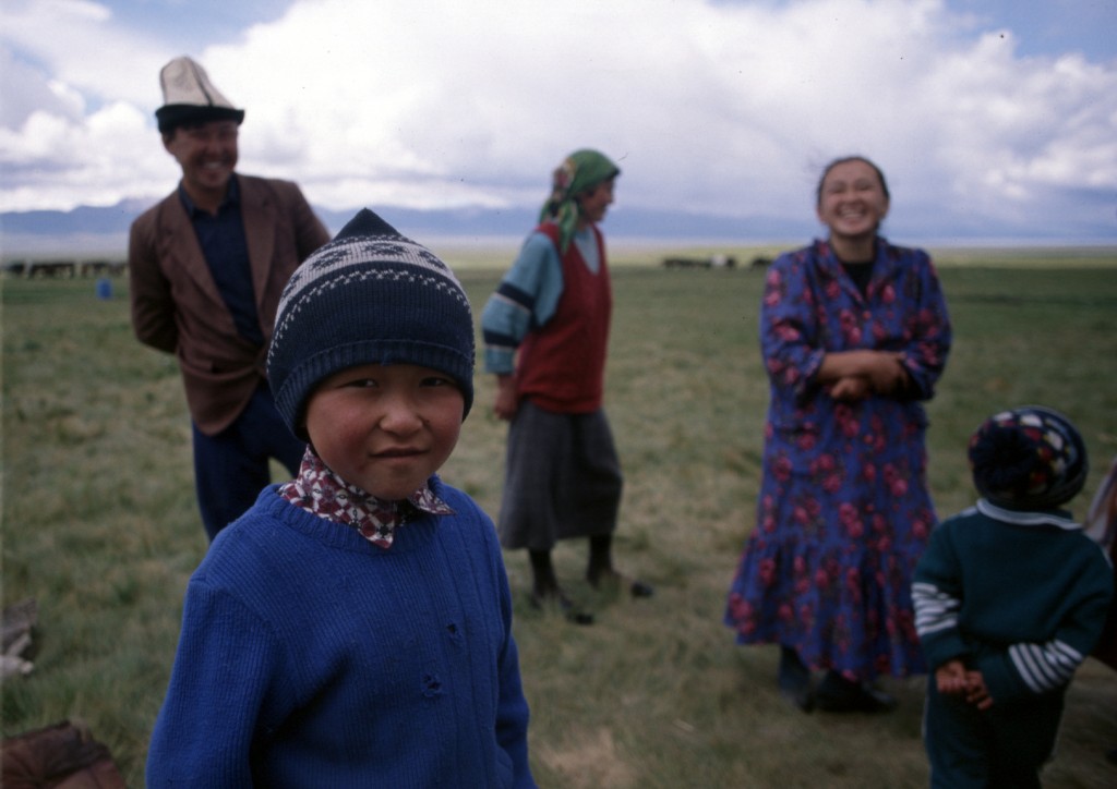 Yurt residents, Son-köl, Kyrgyzstan