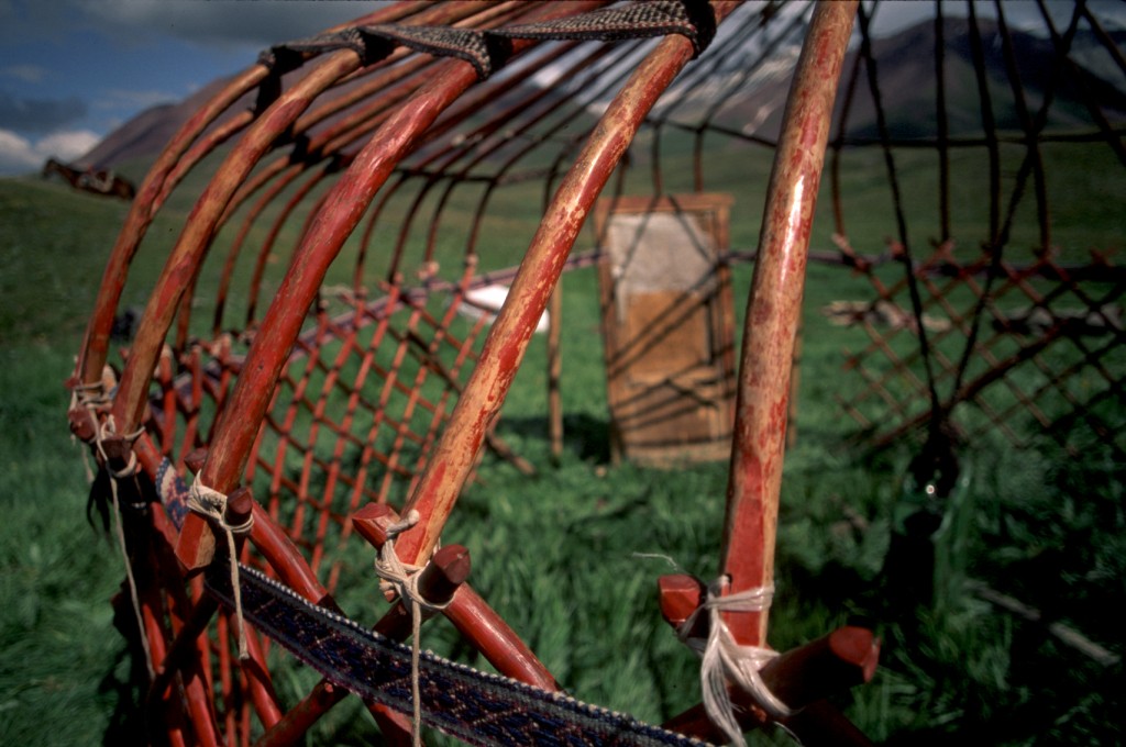 Yurt-raising, Pamir valley, Kyrgyzstan