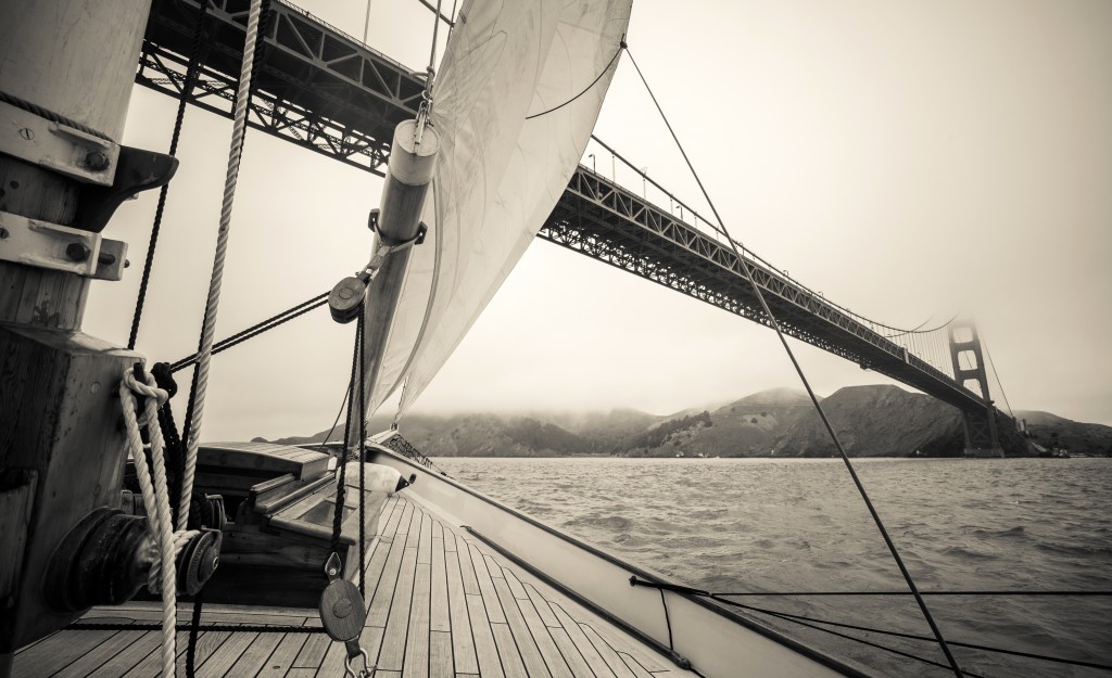 Sailing a close reach, San Francisco Bay. (Image copyright Nathaniel Pearson)